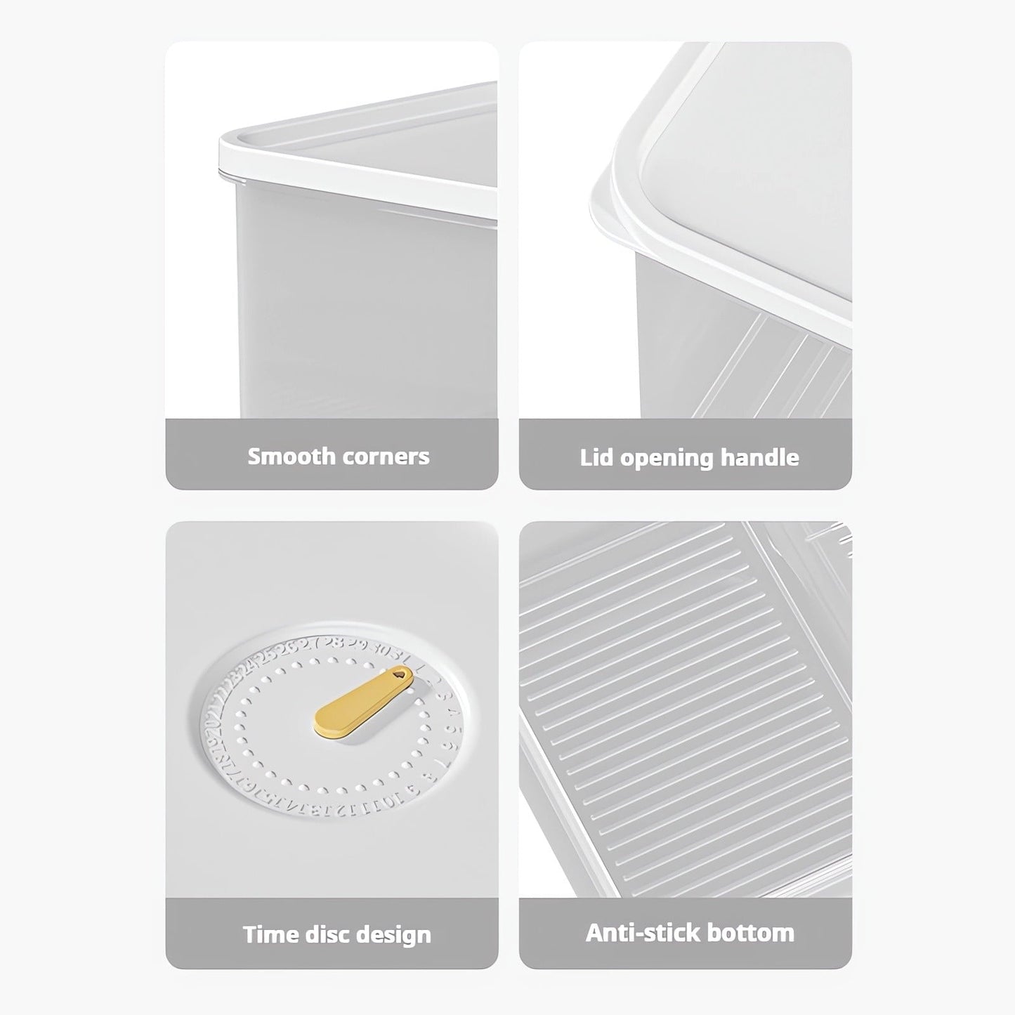 Kdkad Meat Container for Fridge, Lunch Meat Container for Refrigerator Organizers and Storage - Stackable Food Storage Boxes with Lids Cheese Keep Box for Fridge Airtight Organizer