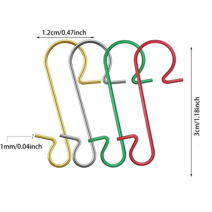 AYktou 50 Pack Christmas Ornament Hooks 0.47*1.18in Stainless Steel S-Shaped Hangers for Christmas Tree Decoration Christmas Stocking Balls Christmas Ornaments,Gold