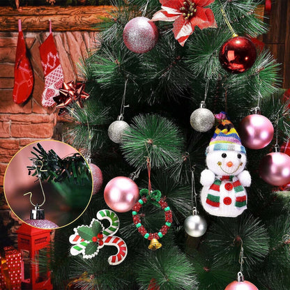 AYktou 50 Pack Christmas Ornament Hooks 0.47*1.18in Stainless Steel S-Shaped Hangers for Christmas Tree Decoration Christmas Stocking Balls Christmas Ornaments,Gold