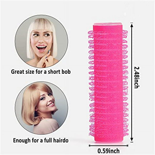 Self Grip Small Hair Curlers,Hair Rollers Curlers,Salon Hairdressing Curlers,DIY Curly Hairstyle Hair Rollers for Women Medium Short Hair (Gripping Sticky Rollers 0.6" 12PCS), Random color Main Image