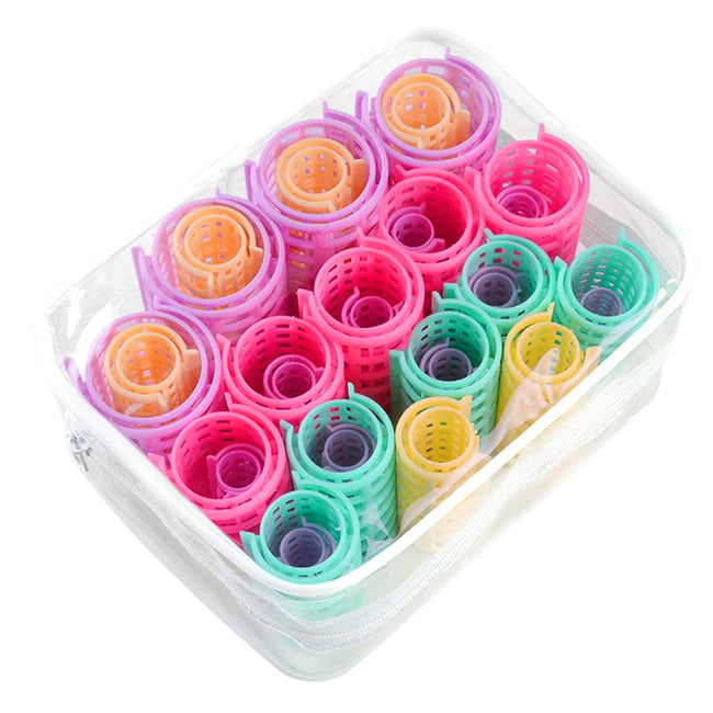 CIYAPED 30 Pieces Plastic Hair Rollers Curlers Snap Rollers Self Grip Rollers Hairdressing Curlers No Heat Hair Curlers for DIY Hairdressing Hair Salon Hair Barber. Hover Image