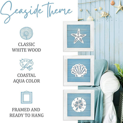 Nautical Theme Bathroom Sign - Decorative Hanging Plaque for Bathroom