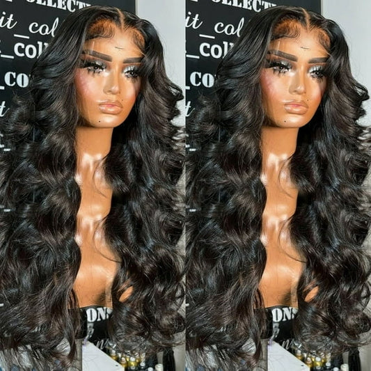 28-Inch Black Wig - Long Straight Synthetic Hair Wig for Daily Wear & Cosplay