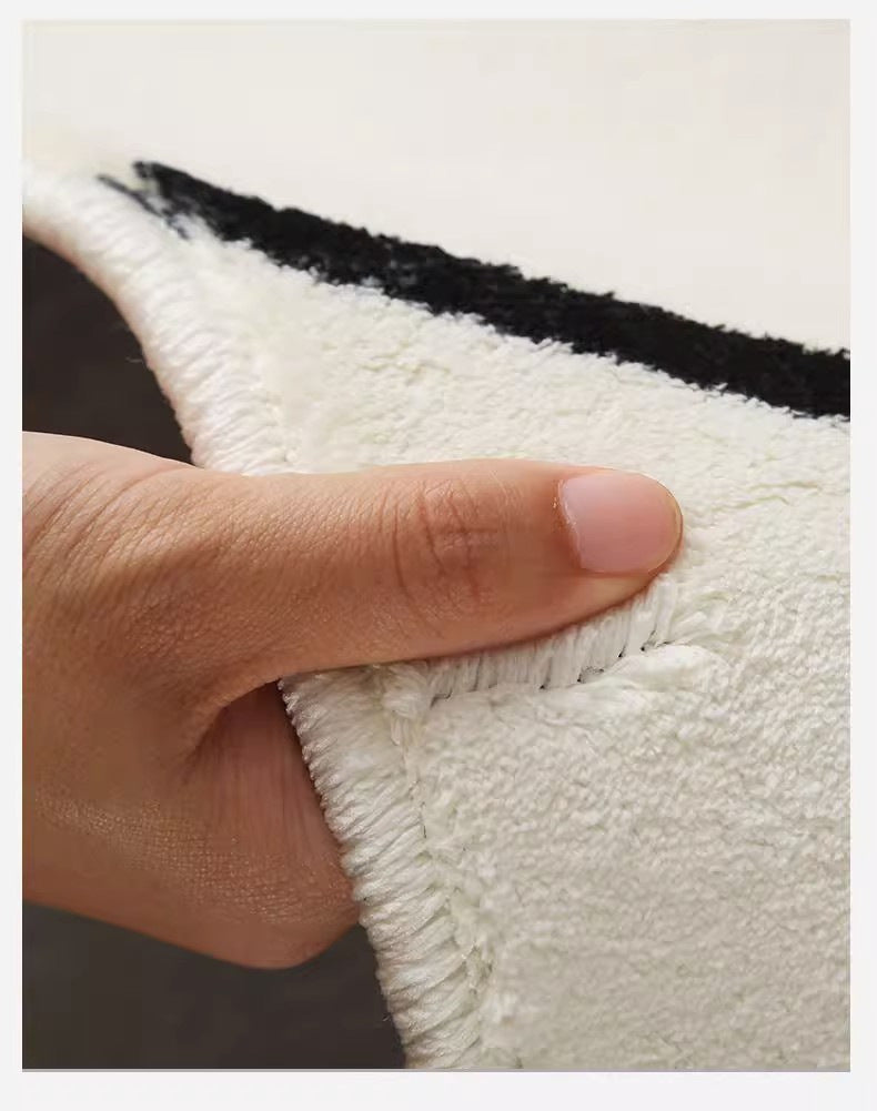 Halloween Faux Cashmere Area Rug - Festive Spooky Decor Floor Mat
