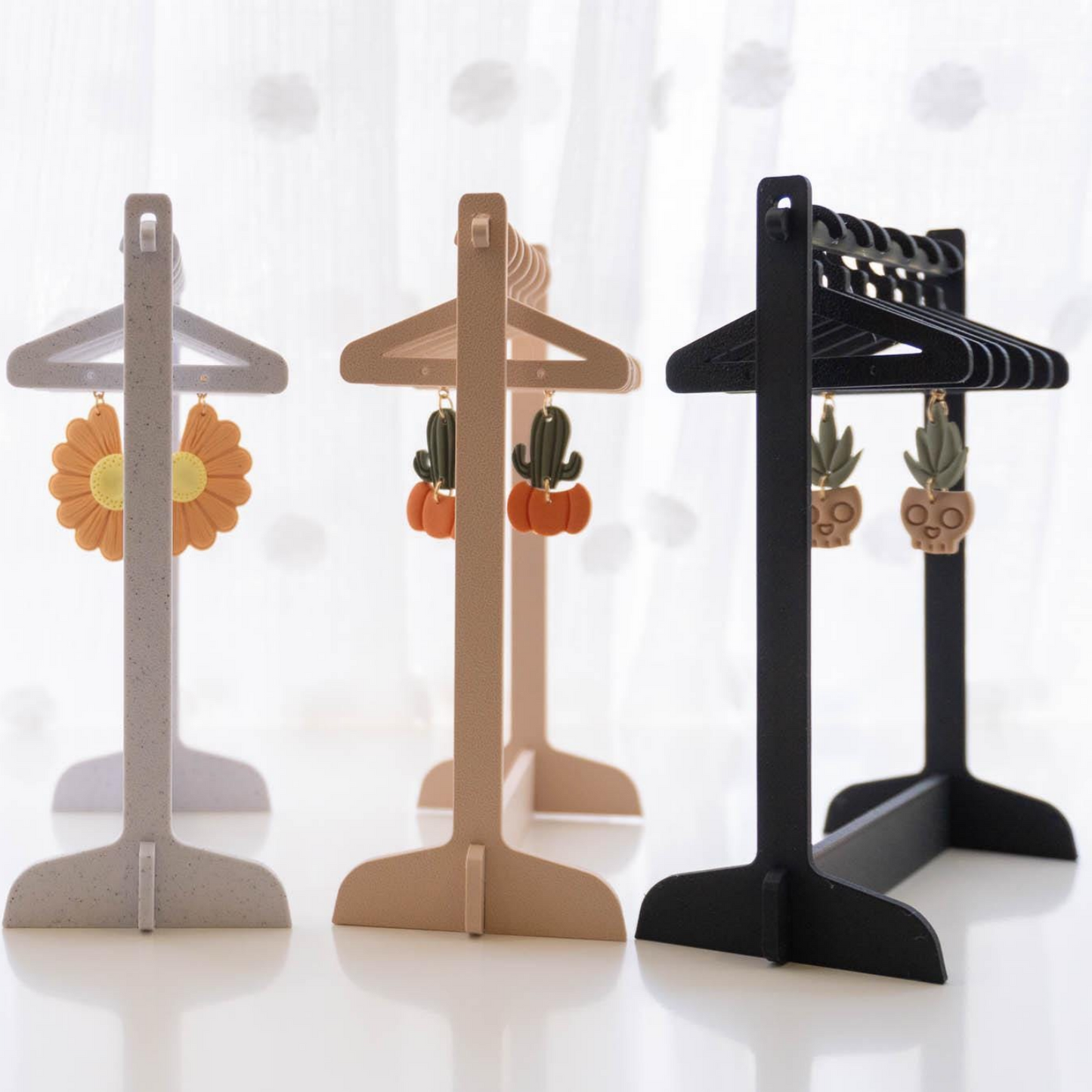 Earring Holder,Earring Display, Earring Hanger, , Jewelry Display Jewelry hanger Multiple style hangers available, clothing rack for earrings（black）