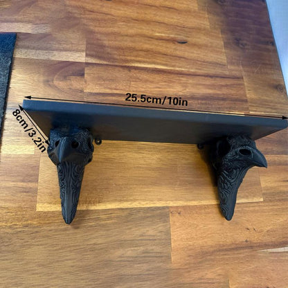 3D-printed crow skull wall mount adds a touch of mystery to your home. (Black).