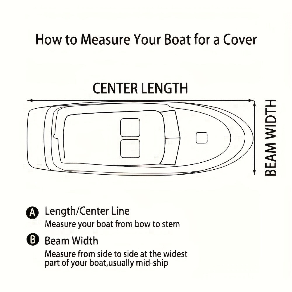 Trailerable Boat Cover â Heavy Duty Waterproof Tarp with Storage Bag, Designed for V-Hull, Fish & Ski, Runabout, Bass & Fishing Boats,17-19FTBlack.