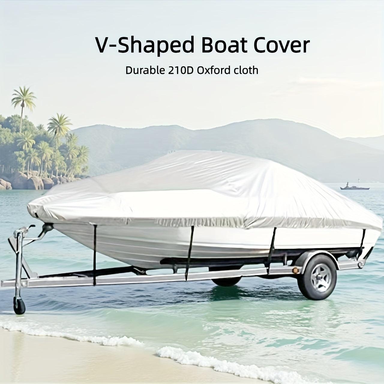 Trailerable Boat Cover â Heavy Duty Waterproof Tarp with Storage Bag, Designed for V-Hull, Fish & Ski, Runabout, Bass & Fishing Boats,20-22FTBlack.