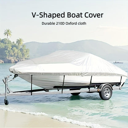 Trailerable Boat Cover â Heavy Duty Waterproof Tarp with Storage Bag, Designed for V-Hull, Fish & Ski, Runabout, Bass & Fishing Boats,20-22FTBlack.
