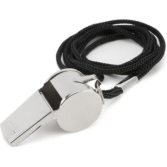 24 Pack Stainless Steel Whistles with Lanyards â Durable Loud Sports, Coaching, Referee, Party Favors, Outdoor Safety Whistles.