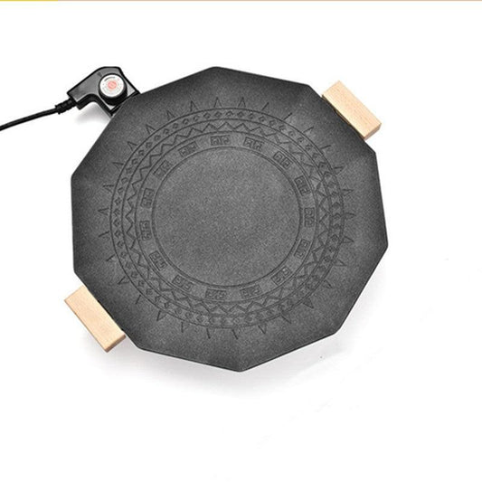Dodecagon Electric Grill Pan Portable Outdoor Non-Stick Barbecue Cookware For Camping Picnic Smokeless Aluminum Alloy Skillet.
