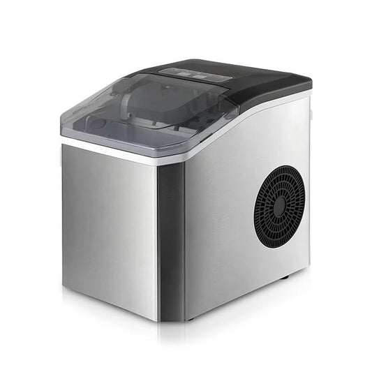 Ice Maker Countertop, Portable Ice Machine with Carry Handle, 26.5lbs Per Day, 9 Cubes in 6 Mins, Auto-Cleaning, with Basket and Scoop, for Home, Kitchen, Camping, RV.