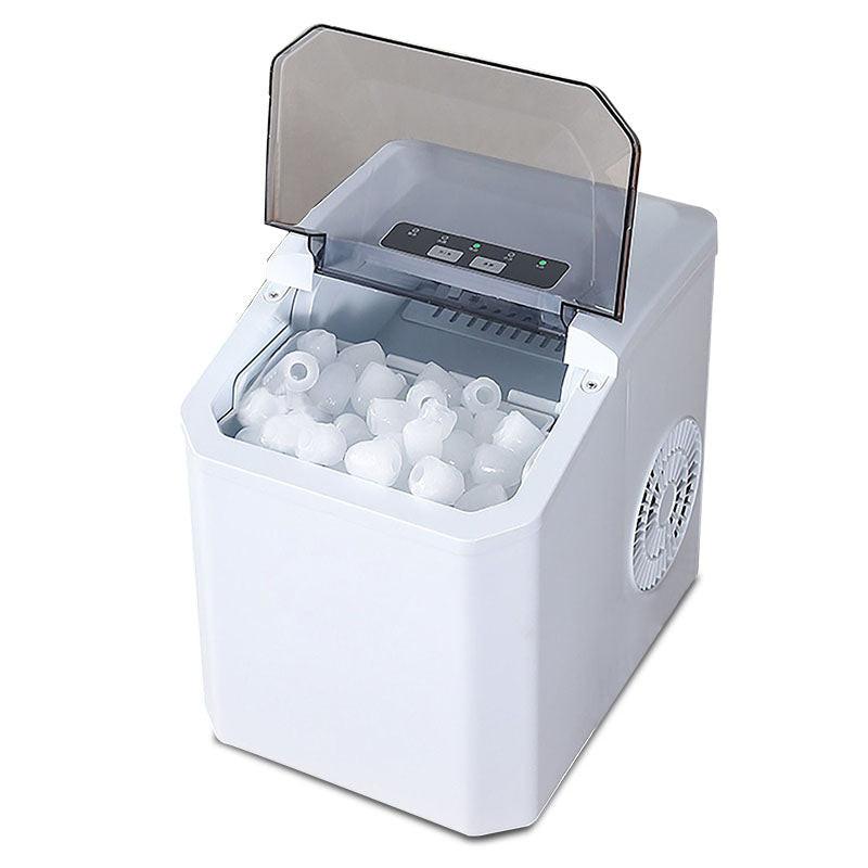 Ice Maker Countertop, Portable Ice Machine with Carry Handle, 26.5lbs Per Day, 9 Cubes in 6 Mins, Auto-Cleaning, with Basket and Scoop, for Home, Kitchen, Camping, RV.
