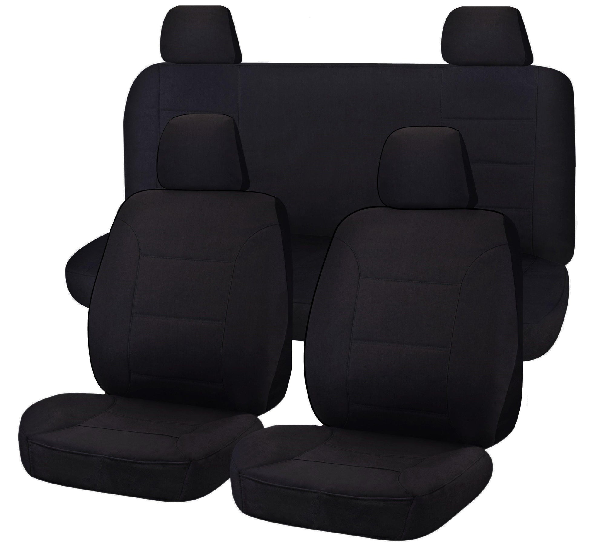 Seat Covers for NISSAN NAVARA D23 SERIES 3 NP300 11/2017 - 11/2020 DUAL CAB FR BLACK ALL TERRAIN.