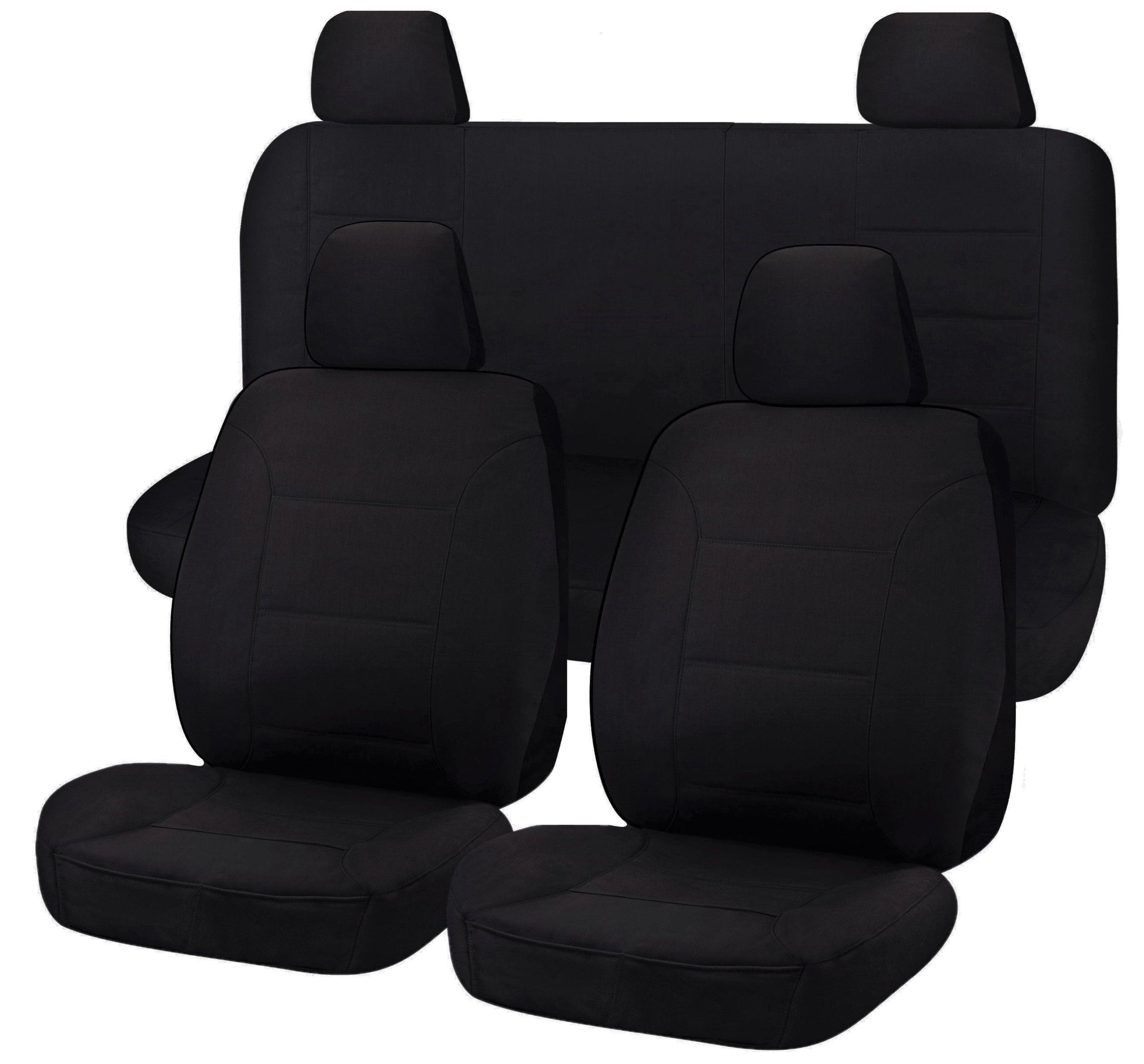 Seat Covers for NISSAN NAVARA D40 01/2006 - 02/2015 DUAL CAB UTILITY FR BLACK ALL TERRAIN.