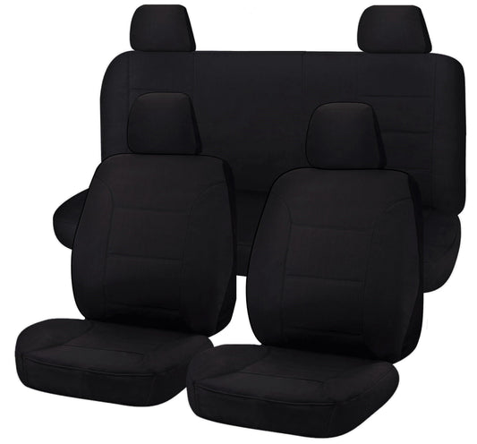 Seat Covers for NISSAN NAVARA D40 01/2006 - 02/2015 DUAL CAB UTILITY FR BLACK ALL TERRAIN.