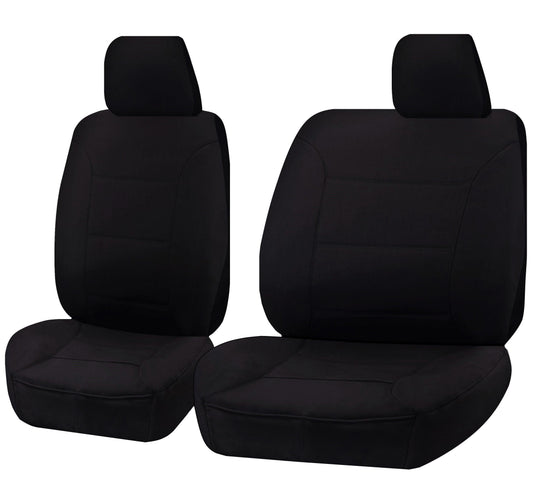Seat Covers for MAZDA BT-50 B22P/Q-B32P/Q UP SERIES 10/2011 ? 2015 SINGLE CAB CHASSIS FRONT BUCKET + _ BENCH BLACK CHALLENGER.