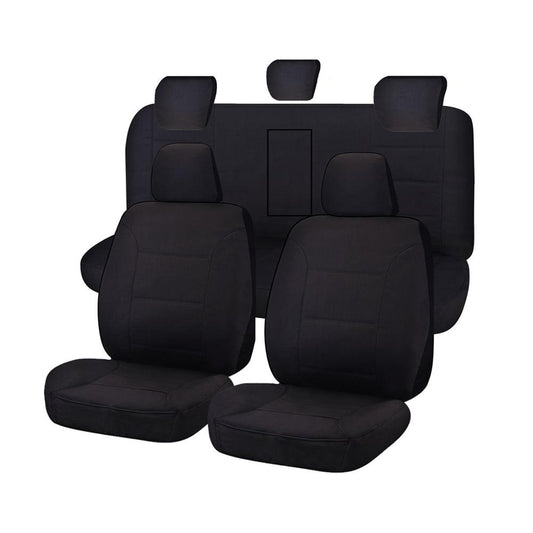 Seat Covers for ISUZU D-MAX 06/2012 - 06/2020 DUAL CAB CHASSIS UTILITY FR BLACK CHALLENGER.