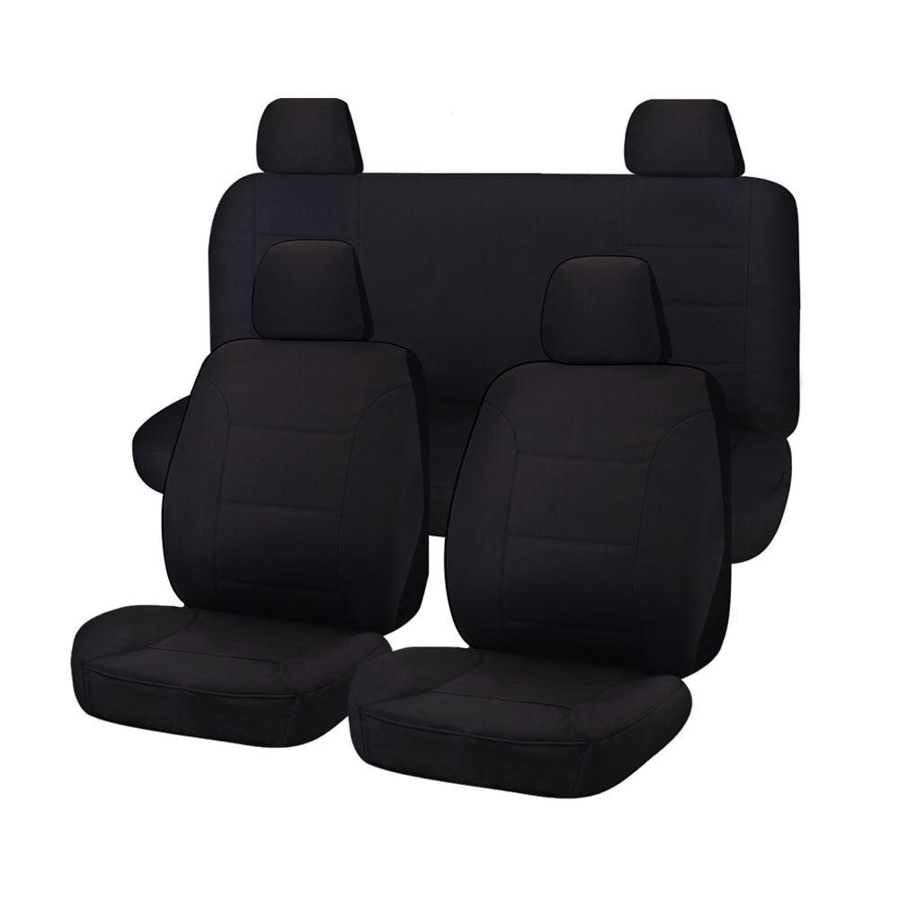 Seat Covers for NISSAN NAVARA D23 SERIES 3 NP300 11/2017 -11/ 2020 DUAL CAB FR BLACK CHALLENGER.