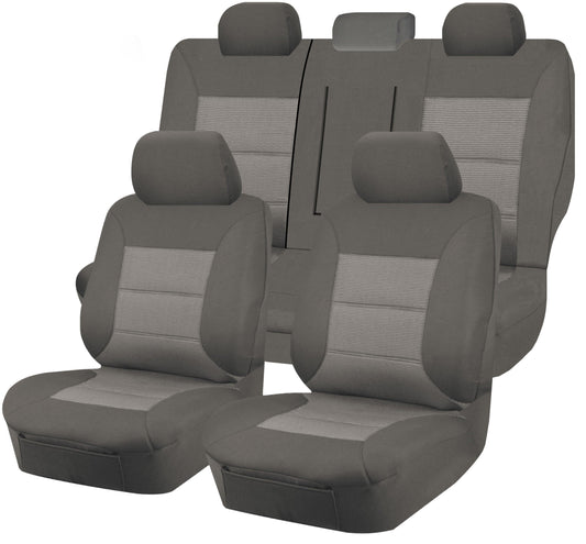 Seat Covers for TOYOTA HIACE CREW VAN LWB 02/2019 -ON 2 ROWS PREMIUM GREY.