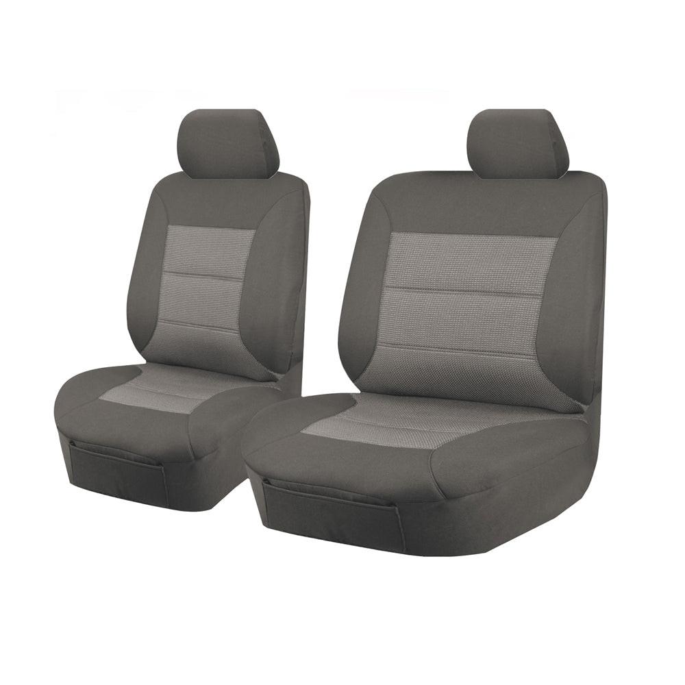 Seat Covers for MAZDA BT-50 B22P/Q-B32P/Q UP SERIES 10/2011 ? 2015 SINGLE CAB CHASSIS FRONT BUCKET + _ BENCH GREY PREMIUM.