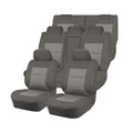 Seat Covers for MITSUBISHI OUTLANDER ZJ.ZK.ZL SERIES 11/2012 - 07/2021 4X4 SUV/WAGON 7 SEATERS FMR GREY PREMIUM.
