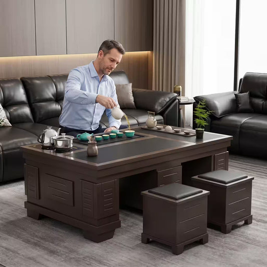 1.3m New Chinese Style Walnut Kung Fu Tea Table