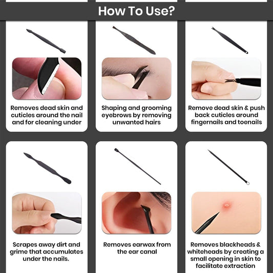12PCS/Set Tools Manicure Pedicure Kit.