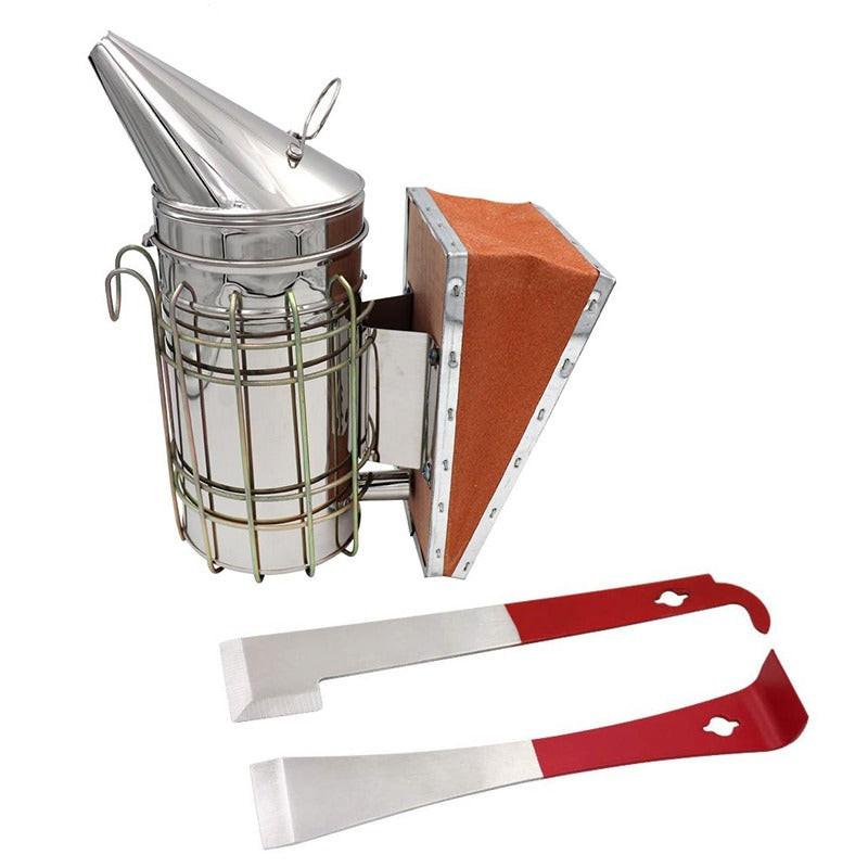 3Pcs Beekeeping Tools Kit For Beekeeper Bee Hive Smoker J Hook Hive Tools.