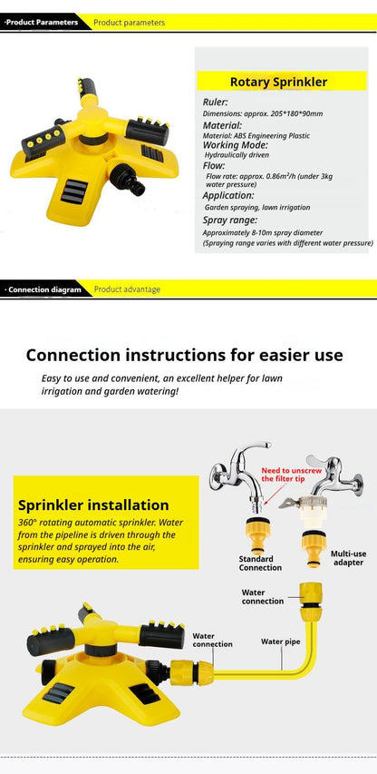 1SetSprinkler(Base+Trident)-Yellow