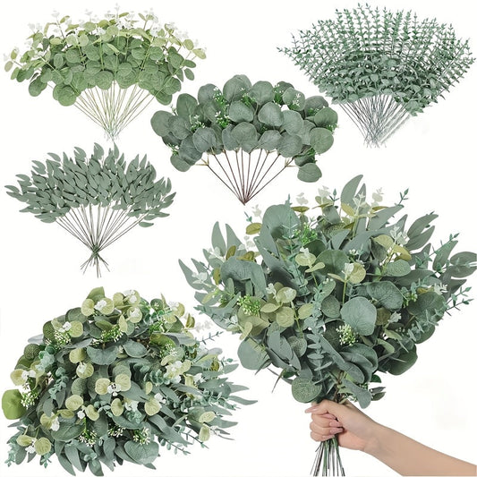 Artificial-flower-5leaf-Eucalyptus-Leaf-Model-B-40cm