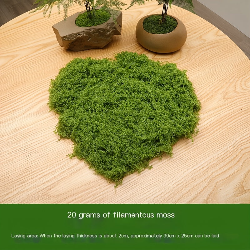 diy artificial moss lawn-Dark Green Filamentous Moss 100g