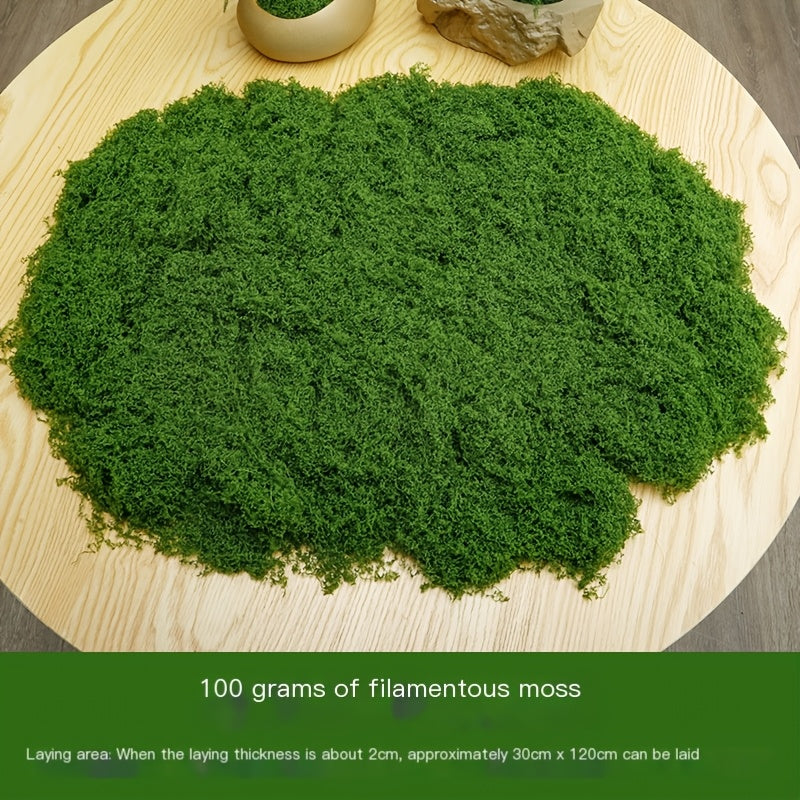 diy artificial moss lawn-Dark Green Filamentous Moss 100g