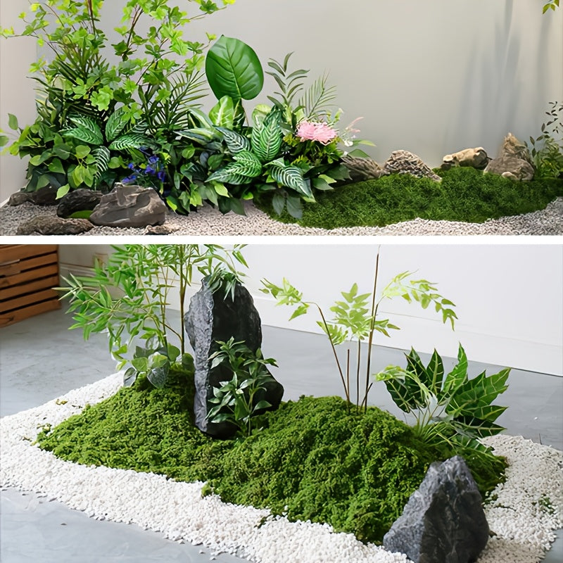 diy artificial moss lawn-Dark Green Filamentous Moss 200g
