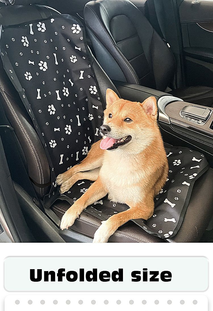 PetBlackBonePrintCarMat