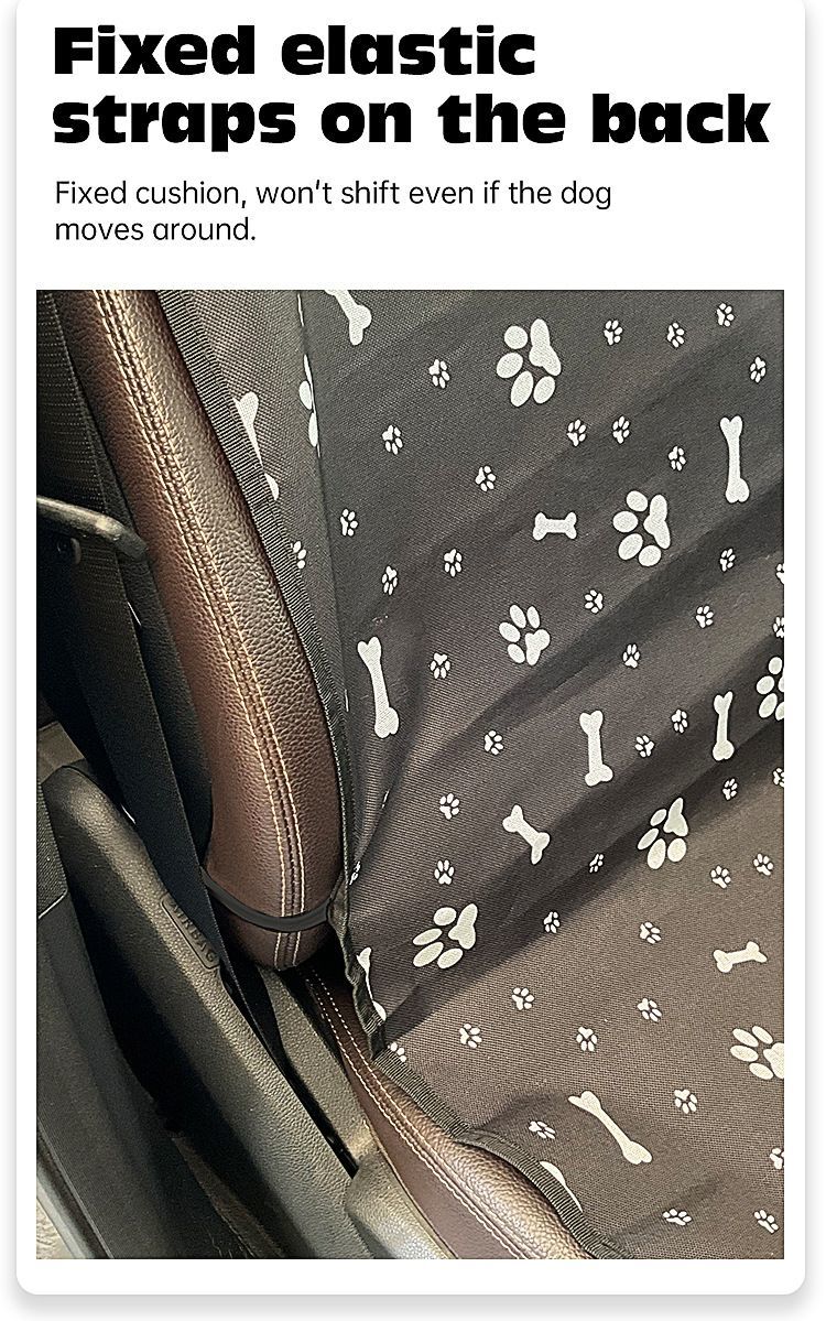 PetBlackBonePrintCarMat