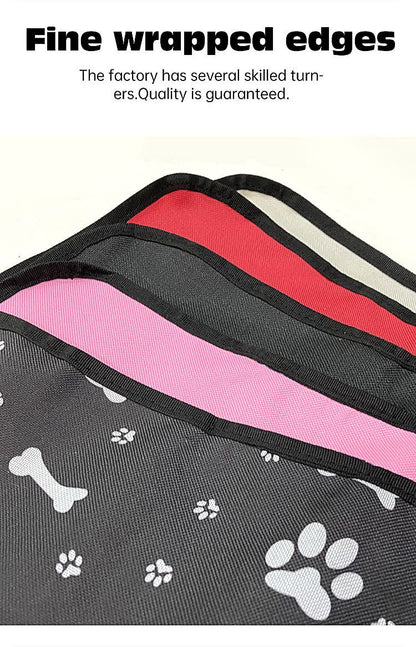 PetBlackBonePrintCarMat