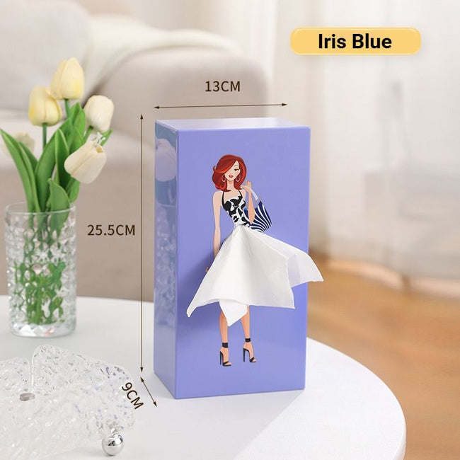 Dreamy Iris Blue Princess Tissue Box Holder Hover Image