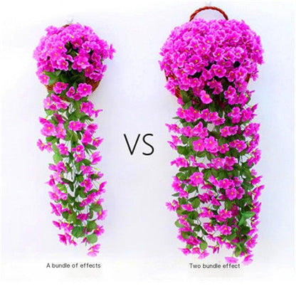ArtificialFive-PetaledRed-PurpleFlowers