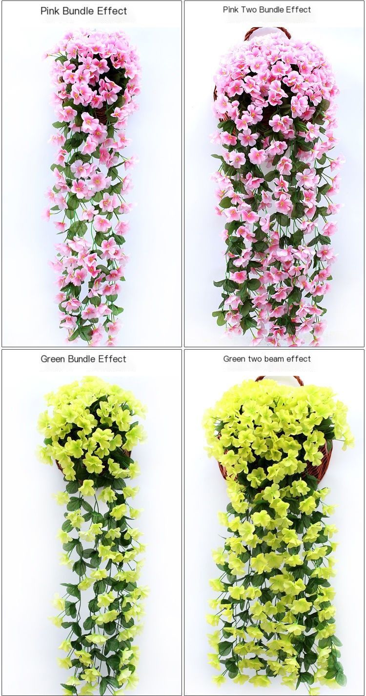ArtificialFive-PetaledRed-PurpleFlowers