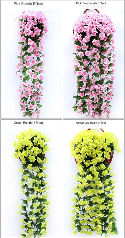 ArtificialFive-PetaledRed-PurpleFlowers