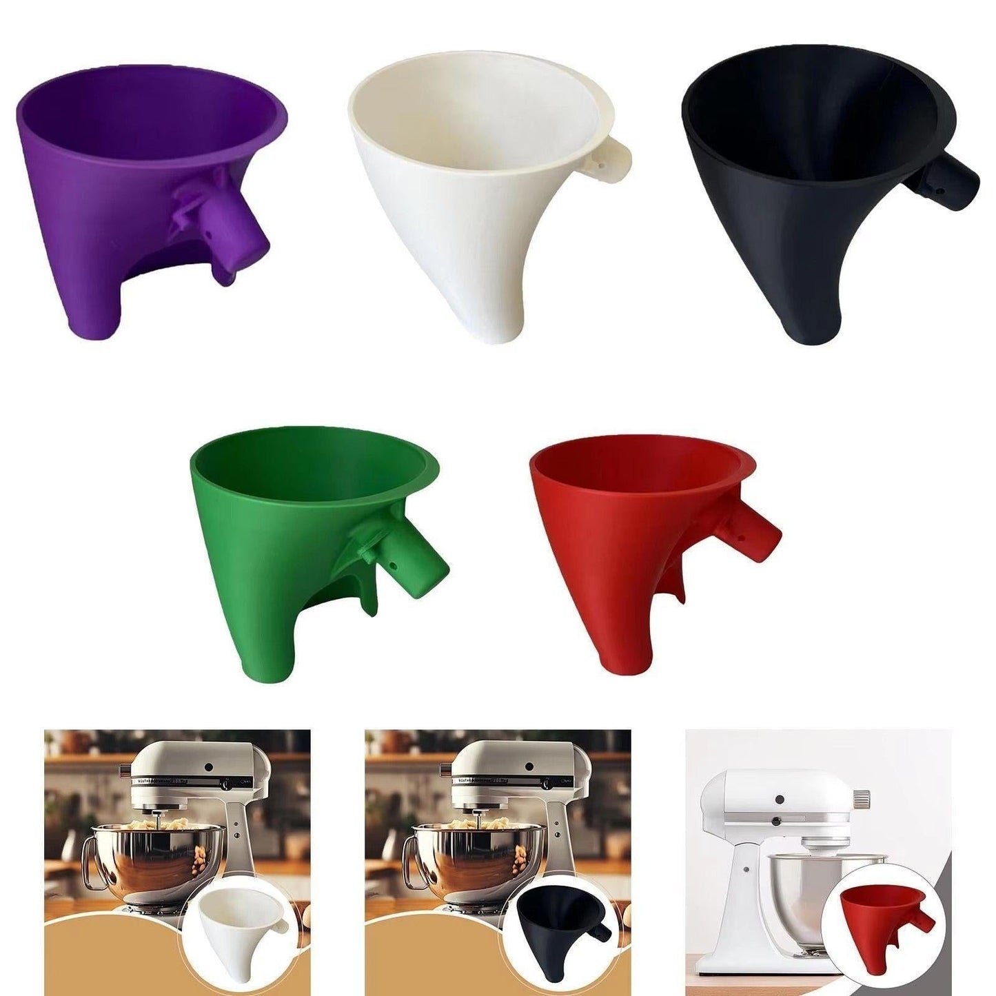 Flour Hopper Vertical Mixer - Large Black.