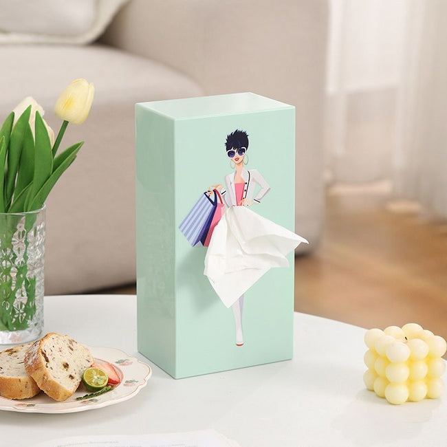 Fresh Avocado Green Princess Tissue Box Holder Hover Image
