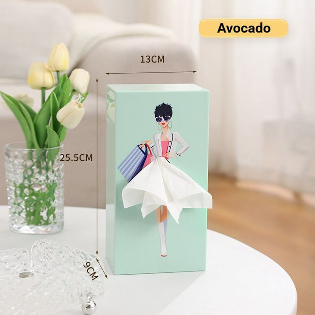 Fresh Avocado Green Princess Tissue Box Holder Main Image