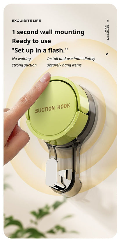 green Suction cup hook