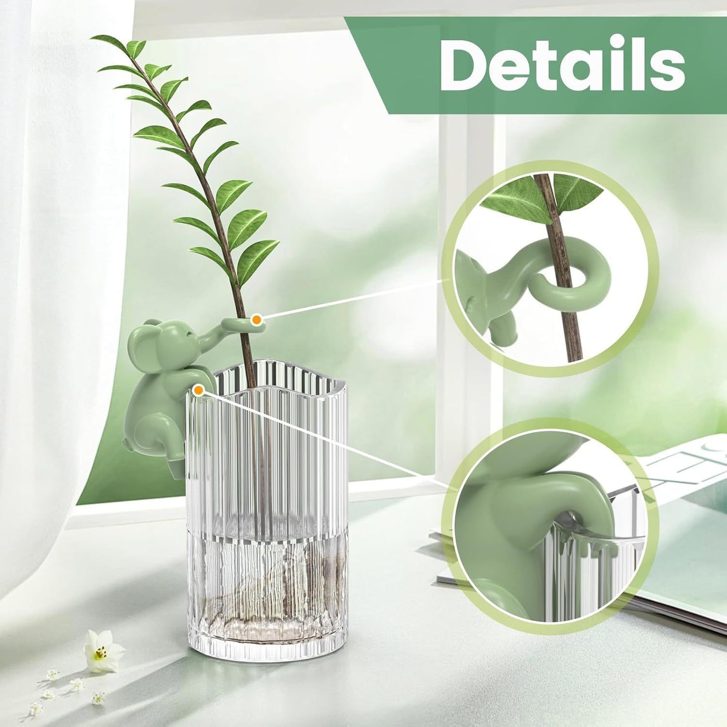 Hydroponic Plant Support Frame-Light green