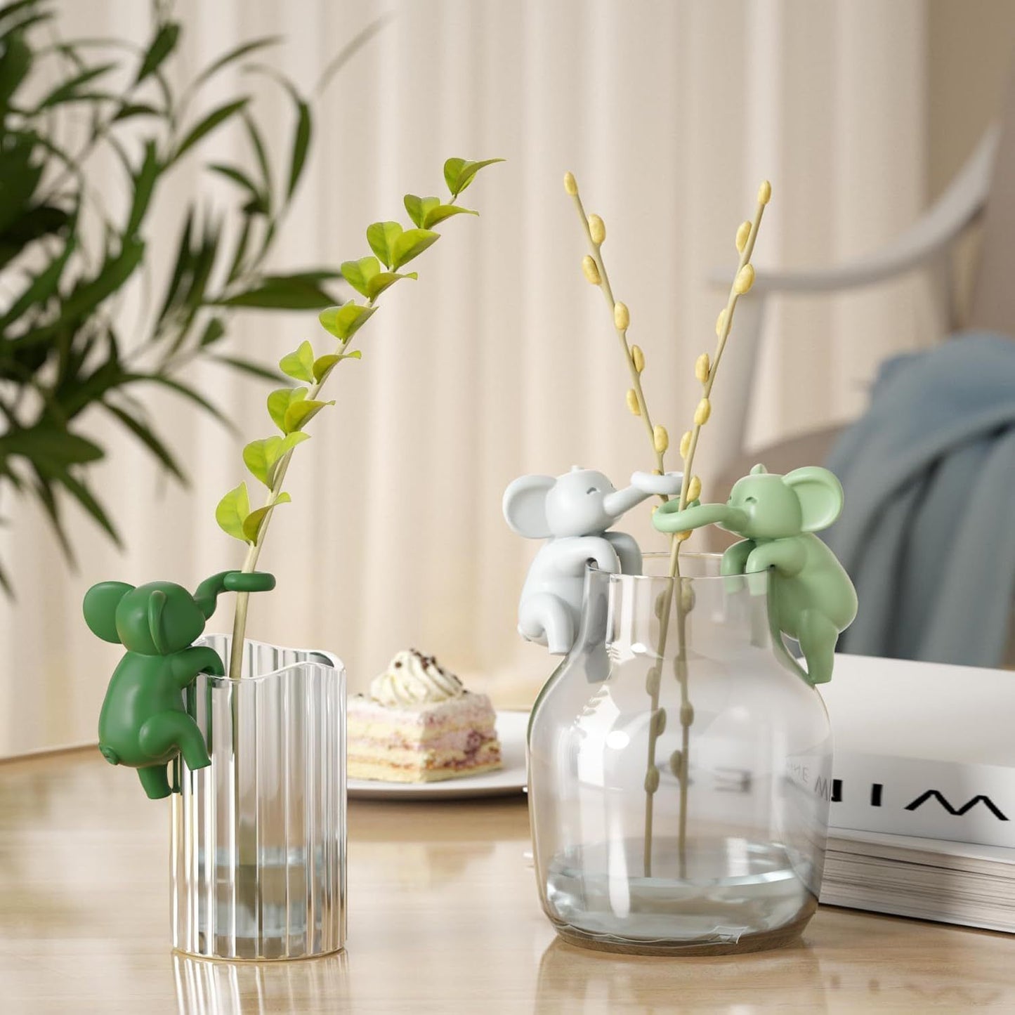 Hydroponic Plant Support Frame-Light green