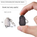 So he carried folding nail clippers-Black Mini cat and Keychain