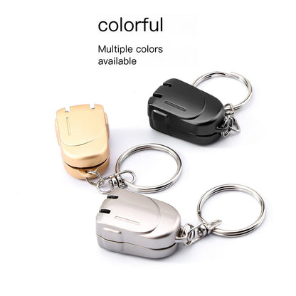 So he carried folding nail clippers-Black Mini cat and Keychain
