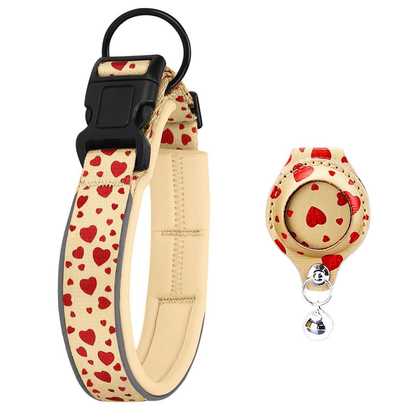 Pet positioning collar-Heart Green 1Pair2-M-without locator